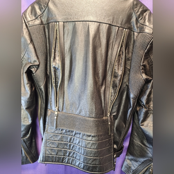 Harley-Davidson Men's Vintage Leather Motorcycle Jacket Size Medium - Picture 10 of 16